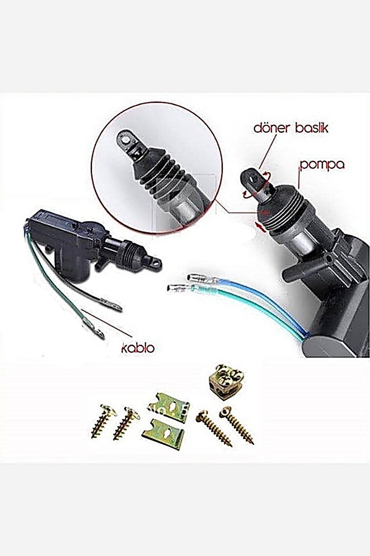 KAPI KİLİT MOTORU İKİ 2 FİŞLİ ARKA DKŞ