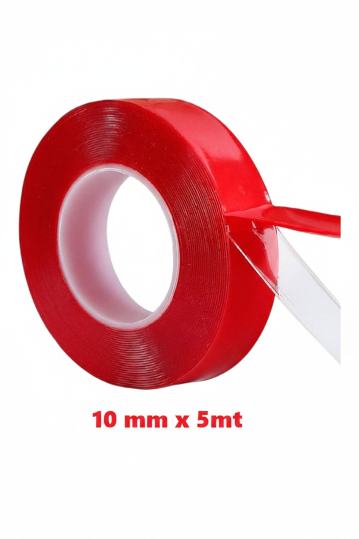 ÇİFT TARAFLI BANT SİLİKONLU ŞEFFAF 10 MM X 5MT